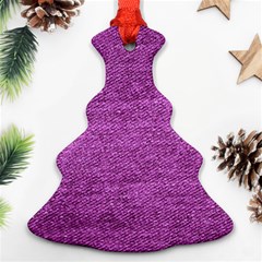 Purple Denim Christmas Tree Ornament (two Sides) by snowwhitegirl