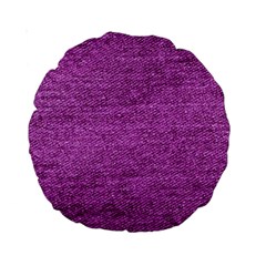 Purple Denim Standard 15  Premium Round Cushions by snowwhitegirl