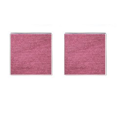 Pink  Denim Cufflinks (square) by snowwhitegirl