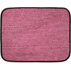 Pink  Denim Double Sided Fleece Blanket (mini)  by snowwhitegirl