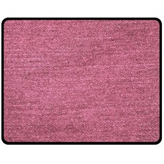 Pink  Denim Fleece Blanket (medium)  by snowwhitegirl