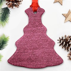 Pink  Denim Christmas Tree Ornament (two Sides) by snowwhitegirl