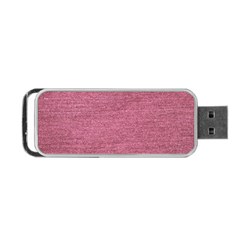 Pink  Denim Portable Usb Flash (two Sides) by snowwhitegirl