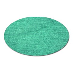 Green Denim Oval Magnet by snowwhitegirl