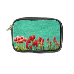 Green Denim Flowers Coin Purse by snowwhitegirl