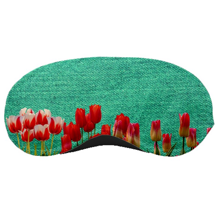 Green Denim Flowers Sleeping Masks