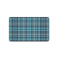 Teal Plaid Magnet (name Card) by snowwhitegirl