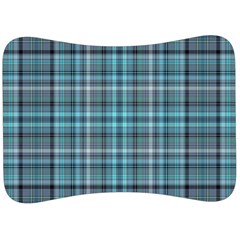 Teal Plaid Velour Seat Head Rest Cushion by snowwhitegirl