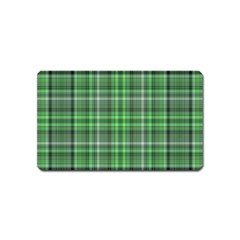 Green Plaid Magnet (name Card)