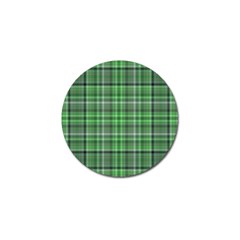 Green Plaid Golf Ball Marker