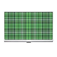 Green Plaid Business Card Holders by snowwhitegirl