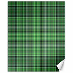 Green Plaid Canvas 16  X 20   by snowwhitegirl