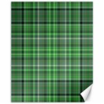 Green Plaid Canvas 11  x 14   10.95 x13.48  Canvas - 1