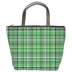 Green Plaid Bucket Bag