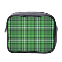 Green Plaid Mini Toiletries Bag (two Sides) by snowwhitegirl