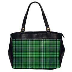 Green Plaid Oversize Office Handbag by snowwhitegirl