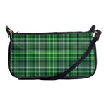 Green Plaid Shoulder Clutch Bag Front