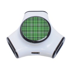 Green Plaid 3-port Usb Hub by snowwhitegirl