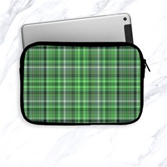 Green Plaid Apple Ipad Mini Zipper Cases by snowwhitegirl