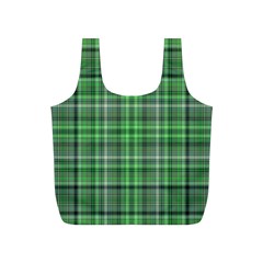 Green Plaid Full Print Recycle Bag (s) by snowwhitegirl