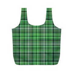 Green Plaid Full Print Recycle Bag (m) by snowwhitegirl