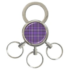 Purple  Plaid 3-ring Key Chains by snowwhitegirl