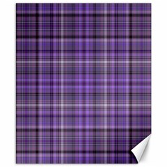 Purple  Plaid Canvas 8  X 10  by snowwhitegirl