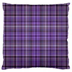 Purple  Plaid Large Cushion Case (two Sides)