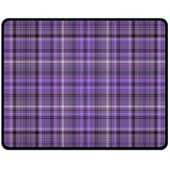 Purple  Plaid Double Sided Fleece Blanket (medium)  by snowwhitegirl