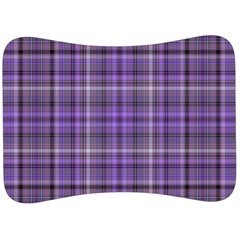 Purple  Plaid Velour Seat Head Rest Cushion