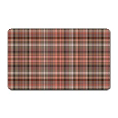 Peach  Plaid Magnet (rectangular)