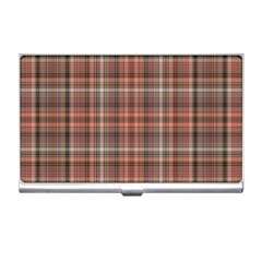 Peach  Plaid Business Card Holders by snowwhitegirl