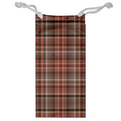 Peach  Plaid Jewelry Bag