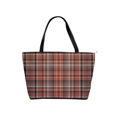 Peach  Plaid Classic Shoulder Handbag by snowwhitegirl