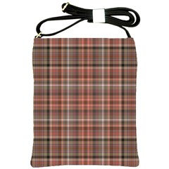 Peach  Plaid Shoulder Sling Bag by snowwhitegirl