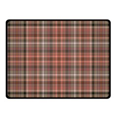 Peach  Plaid Fleece Blanket (small) by snowwhitegirl