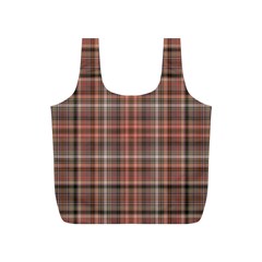 Peach  Plaid Full Print Recycle Bag (s) by snowwhitegirl