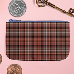 Peach  Plaid Large Coin Purse by snowwhitegirl