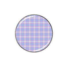 Pink Blue Plaid Hat Clip Ball Marker