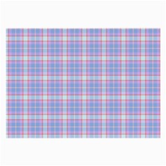 Pink Blue Plaid Large Glasses Cloth by snowwhitegirl