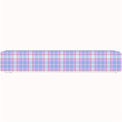 Pink Blue Plaid Small Bar Mats