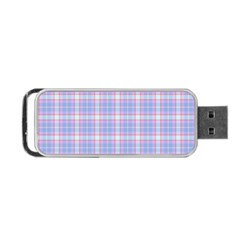 Pink Blue Plaid Portable Usb Flash (one Side) by snowwhitegirl