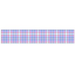 Pink Blue Plaid Large Flano Scarf 