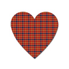 Red Yellow Plaid Heart Magnet by snowwhitegirl