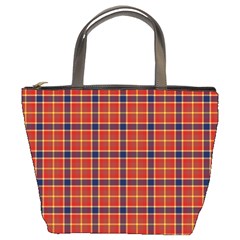 Red Yellow Plaid Bucket Bag by snowwhitegirl