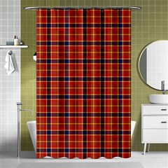 Red Yellow Plaid Shower Curtain 48  X 72  (small)  by snowwhitegirl