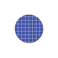 Blue Teal Plaid Golf Ball Marker by snowwhitegirl