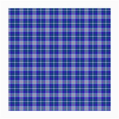 Blue Teal Plaid Medium Glasses Cloth (2-side) by snowwhitegirl