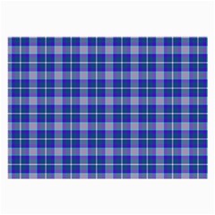 Blue Teal Plaid Large Glasses Cloth (2-side) by snowwhitegirl