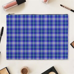 Blue Teal Plaid Cosmetic Bag (xl) by snowwhitegirl